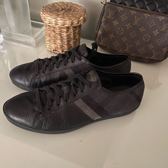 Burberry low top vintage check leather sneakers - Picture 3 of 5